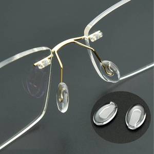 lot 10086 image: OPUGIT Push-in Eyeglass Nose Pads,10 Pairs Glasses Nose Piece Soft Nose Guards Clear Anti-Slip Nose Bridge Pads Replacement for RimlessFrameless Eyewear Frame