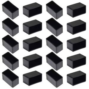 lot 10087 image: Bonsicoky 20Pcs Rectangle Rubber Furniture Leg Caps (34 x 1-12), Vinyl Flexible Chair Leg Floor Protectors for Patio Indoor Chair Table Bed, 19 x 39mm