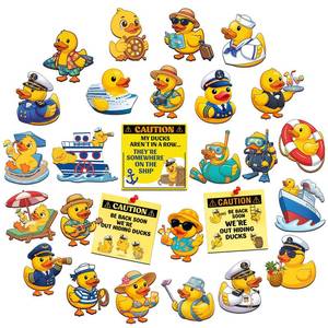 lot 10089 image: Watersay 27 Pcs Duck Magnets Cruise Door Decorations Reusable Ship,Cute