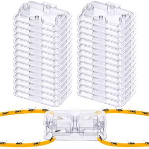 lot 10092 image: 8 Set Ant Bait Stations Refillable, Indoor & Outdoor, Standard Size, Clear