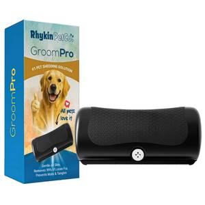 lot 10116 image: Rhykin GroomPro Dog Deshedding Brush  Undercoat Rake - Pet Hair Remover