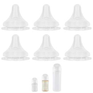 lot 10117 image: Silicone Nipple for Pigeon Baby Bottle, Size S, Slow Flow, 1m, 6 Count