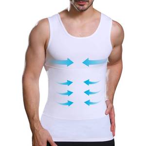 lot 10120 image: Lgtfy Mens Compression Shirt Slimming Shapewear Tank Top Workout Vest (size XL)