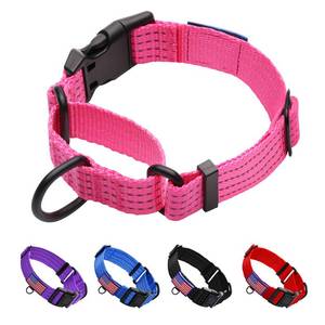 lot 10122 image: LUCKYDC Martingale Collar for Dogs with Buckle-USA Flag,XL, Pink