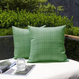 lot 10157 image: Kevin Textile Outdoor Waterproof 18x18 Pillow Covers 2 Pack, Sage Green