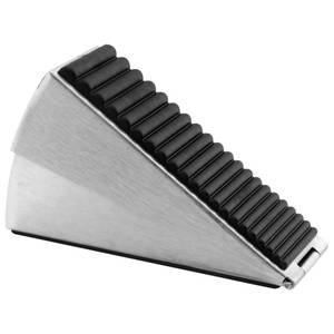 lot 10182 image: Door Stopper - Heavy Duty Door Stoppers Wedge, Tall Door Stop for Bottom of Door Security Rubber, 3 Inch High Adjustable Spring Loaded Spring,Door Wedge Stopper Suits Any Heavy Door (Black)