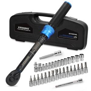 lot 13909 image: UYECOVE 14-Inch Drive Click Torque Wrench Set 33Pc