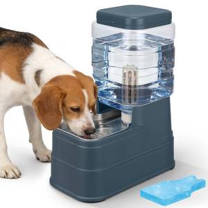 lot 13933 image: MJpepark Auto Dog Water Dispenser with Stainless Steel Bowl