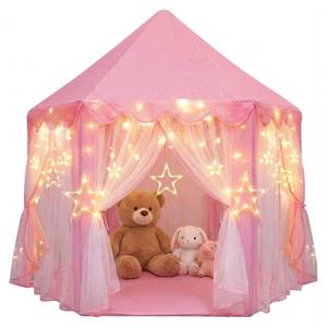 lot 13934 image: Orian Princess Tent Play Tent with Star Lights 55 x 53