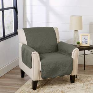 lot 13939 image: Great Bay Home Reversible Chair Cover SageGray