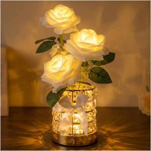 lot 13976 image: YWYWLED Rose Flower LED Night Light USB Rechargeable