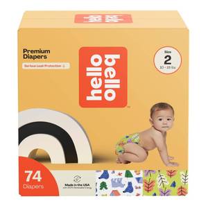 lot 13979 image: Hello Bello Premium Diapers Size 2, 74ct Club Box