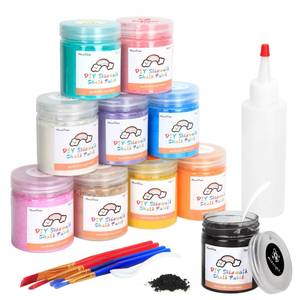 lot 13981 image: HuanFlow Washable Chalk Paint Kit - 10 Colors