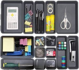 lot 13987 image: Kutesna 15-Piece Plastic Drawer Organizer Set