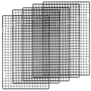 lot 14190 image: Nodaaiie Cooling Racks 15.74 x 9.84 Black Stainless Steel 5pc