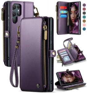 lot 14212 image: Defencase Samsung Galaxy S22 Ultra Wallet Case Purple