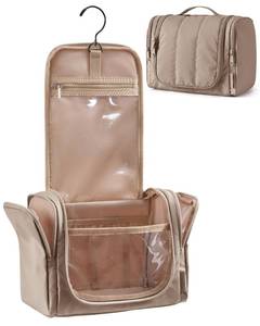 lot 14255 image: BAGSMART Travel Toiletry Bag with Hook, Brown