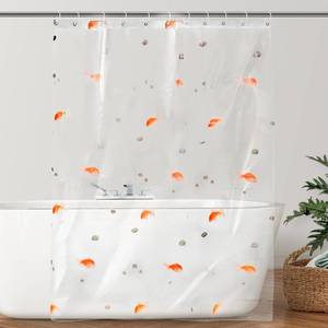 lot 14310 image: Qulkws Goldfish Clear Shower Curtain Liner 72x78