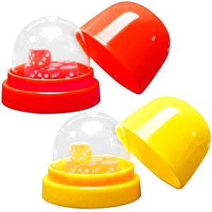 lot 14328 image: Ecanna Dice Cups Set with Transparent Lids, 2 Pack