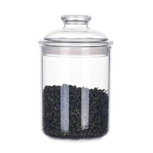 lot 14419 image: 24oz Acrylic Storage Jar, Airtight Lid with Silicone Sealing Ring, Ideal Canister Container for Sugar, Tea, Spices, Herbs, Shells, Bath Salt, Christmas Decorative Apothecary Jars