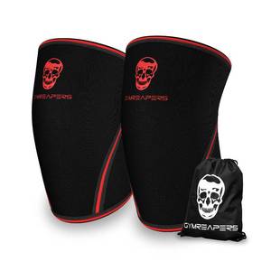lot 14448 image: Knee Sleeves (1 Pair) Free Gym Bag - Knee Sleeve & Compression Brace for Squats, Fitness, Weightlifting, and Powerlifting - Gymreapers 7MM Sleeve Pair - For Men & Women - 1 Year Warranty (Small)