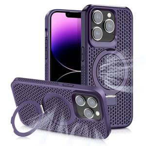 lot 14452 image: Lokyoo for iPhone 13 Pro Case with Magsafe Wireless Charging,Heat Dissipation,Magnetic Support,Invisible Built in Stand & Ring Holder, Anti-Scratch Slim Case-Purple