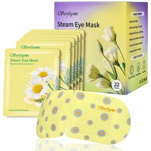 lot 14458 image: Serfeymi 22 Packs Steam Eye Mask, Warming Eye Mask Promote Sleep Eye Patch Self-Heating, Disposable Eye SPA Heated Eye Mask for Dry Eyes, Dark Circles, Tired Eyes, Eye Fatigue (Upgraded Chamomile)