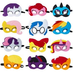 lot 14462 image: TEEHOME 12PCS My Pony Masks for Little Girls Birthday Party Favors