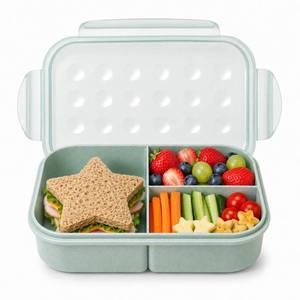 lot 14476 image: MISS BIG� Bento Lunch Box for Kids, 1150ml, 3 Compartments, Slate Blue