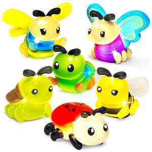 lot 14491 image: Tub Works� Bugs Light Up Bath Toys, 6 Pack  Water-Activated Light Up Toys Flash & Change Color  Easy-Grip Baby Girl & Toddler Bath Toys  Glow Bugs for Kids  Sensory Bathtub Toys with Bath Lights