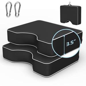 lot 19126 image: Vercxlyra Stadium Seat Cushions Waterproof, Extra Thick 3.5 Portable Bleacher Seat Cushions, Indoor Outdoor Cushion for Sports Events, Black��2 Pack��