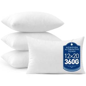 lot 19131 image: MIULEE Set of 3 Throw Pillow Inserts 12x20 Inches with 100% Virgin Filling
