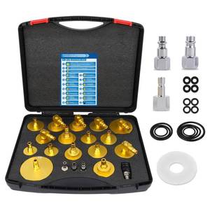 lot 19161 image: 20Pcs Master Cylinder Brake Bleeder Adapter Kit, Aluminum Brake Pressure Bleeding Set Tool with Quick Connector Compatible with VW BMW Toyota Honda Nissan Most Vehicles