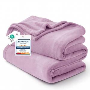 lot 19162 image: Bedsure GentleSoft Fleece Blankets Queen Size Light Purple - Bed Blanket Soft Lightweight Plush Fuzzy Cozy Luxury Microfiber, 90x90 inches
