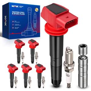 lot 19165 image: KAX Ignition Coils & Spark Plugs Set Fit for Cayenne, Panamera