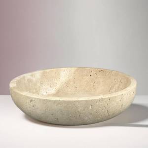lot 19168 image: BIGPIPI Travertine Decorative Bowls for Home Decor, Marble Fruit Bowl for Kitchen Counter, Keys Bowl for Entryway Table, Large Candy Serving Bowl for Table Centerpiece Office Modern Home Decor (Beige)