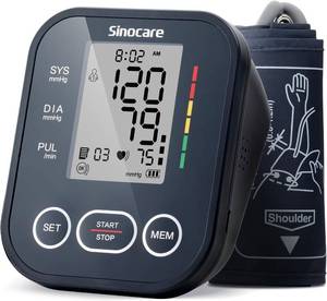 lot 20071 image: Sinocare Blood Pressure Monitor, Upper Arm Blood Pressure Monitors for Home Use, Adjustable Arm Cuff 8.6-16.5, One-Button Operation, Dual User, Accurate & Practical (Black)