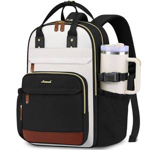 lot 20077 image: Laptop Backpack Women Work Bag 15 Travel BookBag with Large Cup Holder