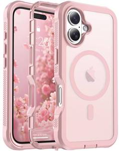 lot 20090 image: jaroco Magnetic for iPhone 16 Case Heavy Duty Protection Light Pink