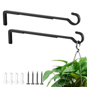 lot 20095 image: 12 Inch Plant Hooks for Wall,Plant Hangers OutdoorIndoor,Hold 35lb, 2 Pack