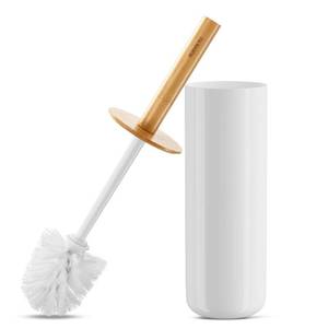 lot 20114 image: SUBEKYU Toilet Brush, Toilet Bowl Brush and Holder Set, Bathroom Toilet Bowl Cleaner Scrub Brush Set Scrubber for Deep Cleaning, White