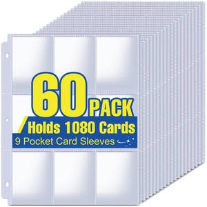 lot 20115 image: ZENOWICK 1080 Pockets Card Sleeves Binder Sheets