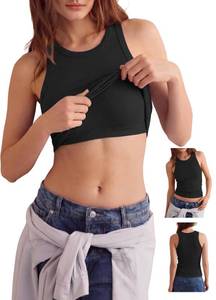 lot 20120 image: Darong Womens Workout Tank Tops Ribbed Camisole 9238 Black L