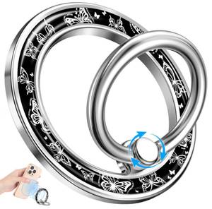 lot 20124 image: LISEVO Magnetic Phone Ring Holder, Cute Magnetic Phone Grip, Line Butterfly