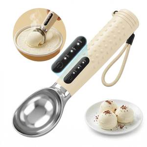 lot 20137 image: XCZNAGS Heated Ice Cream Scoop Rechargeable Electric Scooper with 3 Temperature Settings - 120140160 °F, LED Display & 2600 mAh Capacity for Hardened Gelato and Frozen Treats