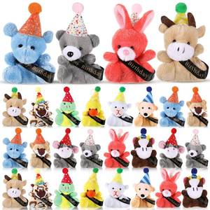 lot 20148 image: Seenelling 24 Pcs Birthday Mini Plush Toy with Birthday Hats, Student Gifts
