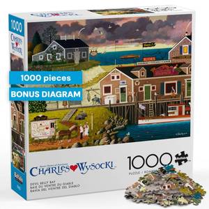 lot 20188 image: Buffalo Games - Charles Wysocki Devil Belly - 1000 Piece Puzzle for Adults (Open Box, May Be Missing Pieces)