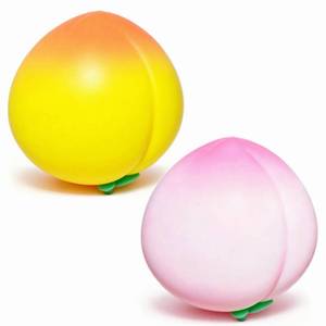 lot 20193 image: 2 Pack Peach Fidget Figures, Miniature Fruit Mochi Collectible Figurines