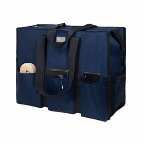 lot 20195 image: TOPDesign Utility Water Resistant Tote Bag with 13 Pockets, Zipper Closure
