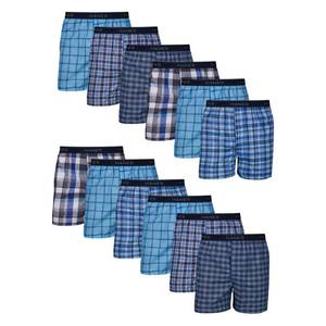 lot 20202 image: Hanes Men Hanes Mens Tagless Boxers with Exposed Waistband, Assorted Multi-Packs and Colors 3XL